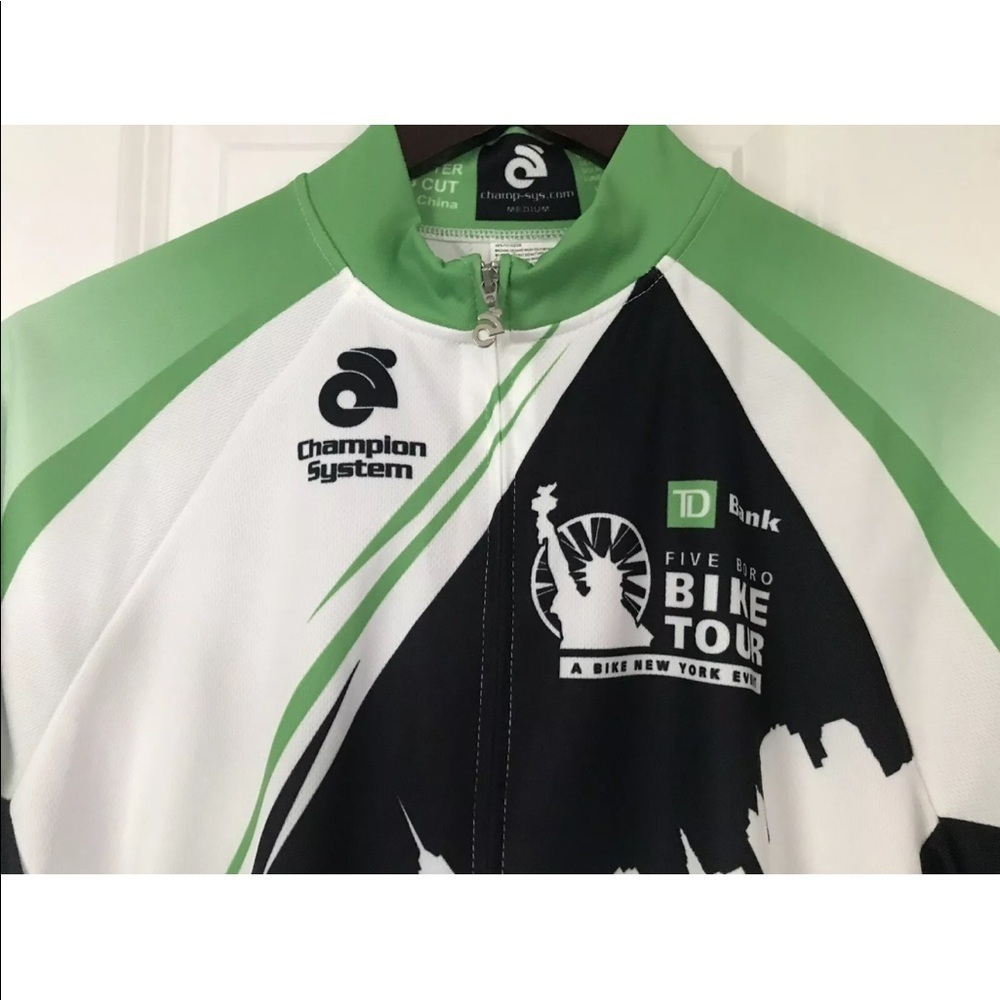 Five boro bike tour 2011 sz. M cycling jersey New York Green NWT - Picture 2 of 4